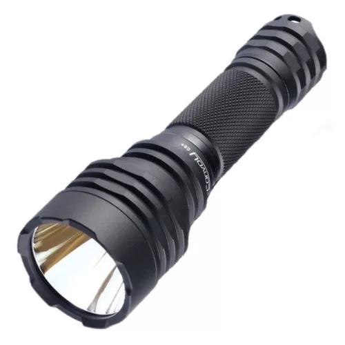 Linterna Convoy C8+ con F45R LED, 3000 K, luz cálida, 12 modos, 2500 lúmenes y alcance de 1200 m