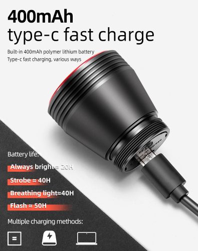 Luz trasera inteligente para bicicleta Rockbros Q5 V2 