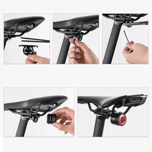 Luz trasera inteligente para bicicleta ROCKBROS Q3 con función de freno