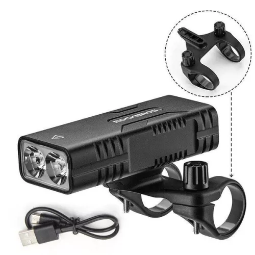 Luz delantera para bicicleta Rockbros 24310002001, 850 lm, función powerbank