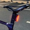 ROCKBROS 24120009001 luz trasera para bicicleta con sensor de freno, fijación magnética, 7 modos de iluminación, recargable por USB, resistente al agua IPX6