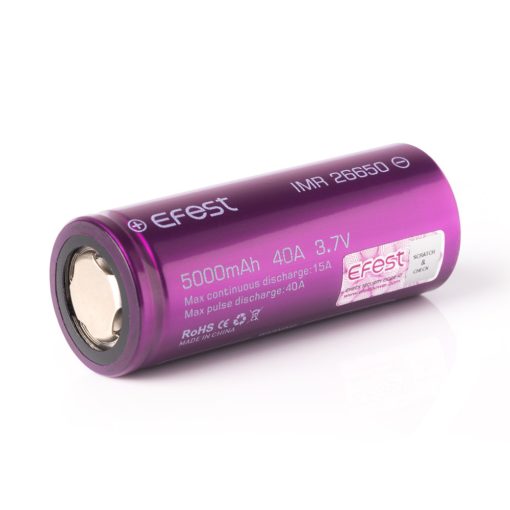 Efest IMR26650 con 5000mAh Capacidad, 3.7V, Li Ion batería alto rendimiento