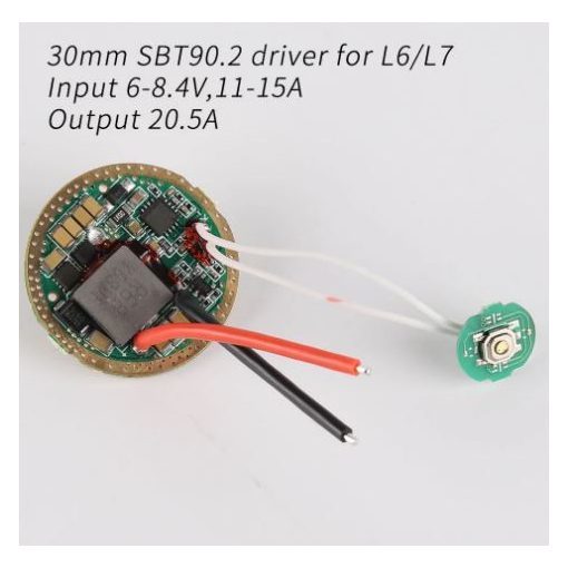 Driver de 30 mm para SBT90.2 para L6/L7, entrada de 6-8.4V, 11-15A, salida de 20.5A