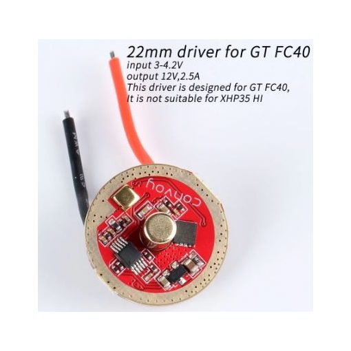 Driver de 22 mm para LED GT FC40