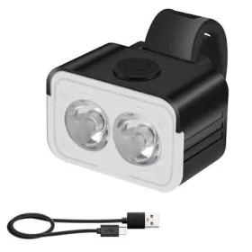   Luz delantera para bicicleta Boruit L6 con brillo de 300 lúmenes y batería integrada