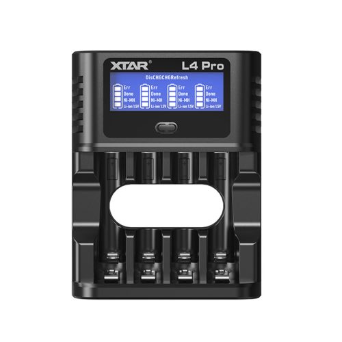  Cargador inteligente XTAR L4 Pro para pilas AA/AAA 1,2V NI-MH y 1,5V de litio