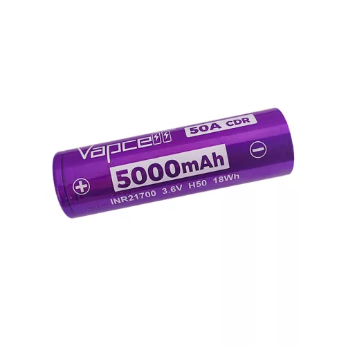 Vapcell H50 5000mAh 3,6V Li-ion recargable 21700 50A