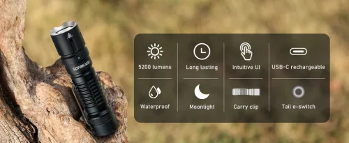 Sofirn SC33 linterna táctica 5200 lúmenes