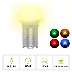 Linterna de buceo Wurkkos DL04 RGB