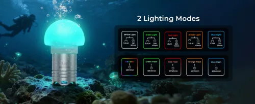 Linterna de buceo Wurkkos DL04 RGB