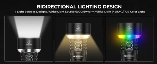 Linterna Wurkkos TS27 super potente con 3200 lúmenes, 845 m de alcance y batería de 15.000 mAh