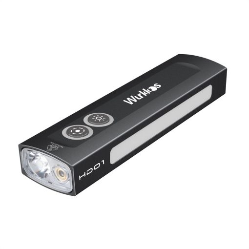 Wurkkos HD01 Linterna recargable EDC con luz de haz largo y luz de inundación lateral (90CRI)/Luz RGB/Interruptor doble/Cola magnética