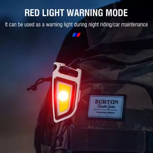 Boruit YHX-0209 Linterna COB multifunción con llavero + abrebotellas