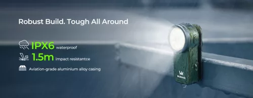  Linterna Wurkkos HD03 recargable EDC con clip, 680 lúmenes, Azul