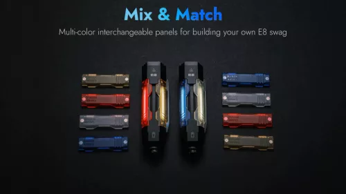 Linterna de camping Wuben E8 compacta, magnética, modular EDC, 1300 lúmenes