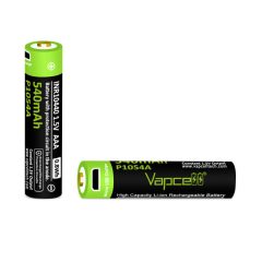 Vapcell P1054A AAA 1.5V batería 540 mAh capacidad con USB