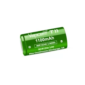 Batería recargable Li-ion Vapcell INR 16340 T11 1100mAh 3A 