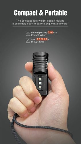 Linterna EDC GT Nano 5.0 con luz UV y 1400 lúmenes