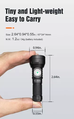 Linterna EDC recargable Lumintop GT NANO PRO 3.0 para llavero – 1600 lúmenes